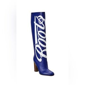 Anya Hindmarch Blue Over the Knee Boots
